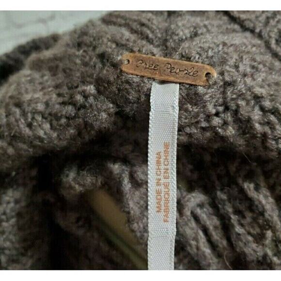 Free People Tunic Sweater S Womens V Neck Sleeveless Chunky Knit Cottage Core - Picture 5 of 6